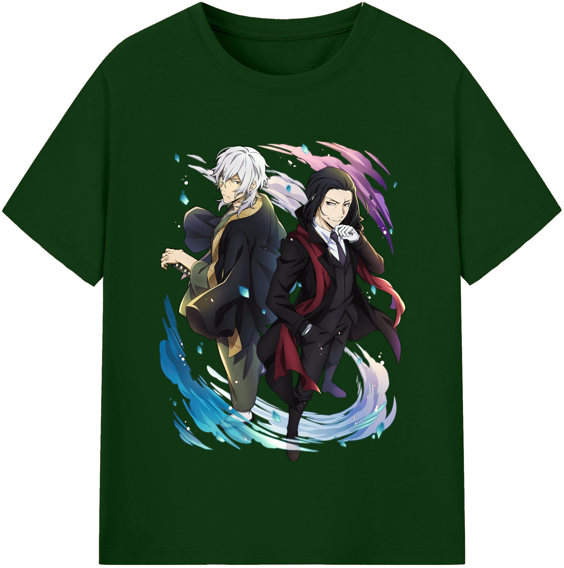 （画像用） 文豪ストレイドッグス Bungo Stray Dogs 綿100％半袖Tシャツ（フロントプリント）